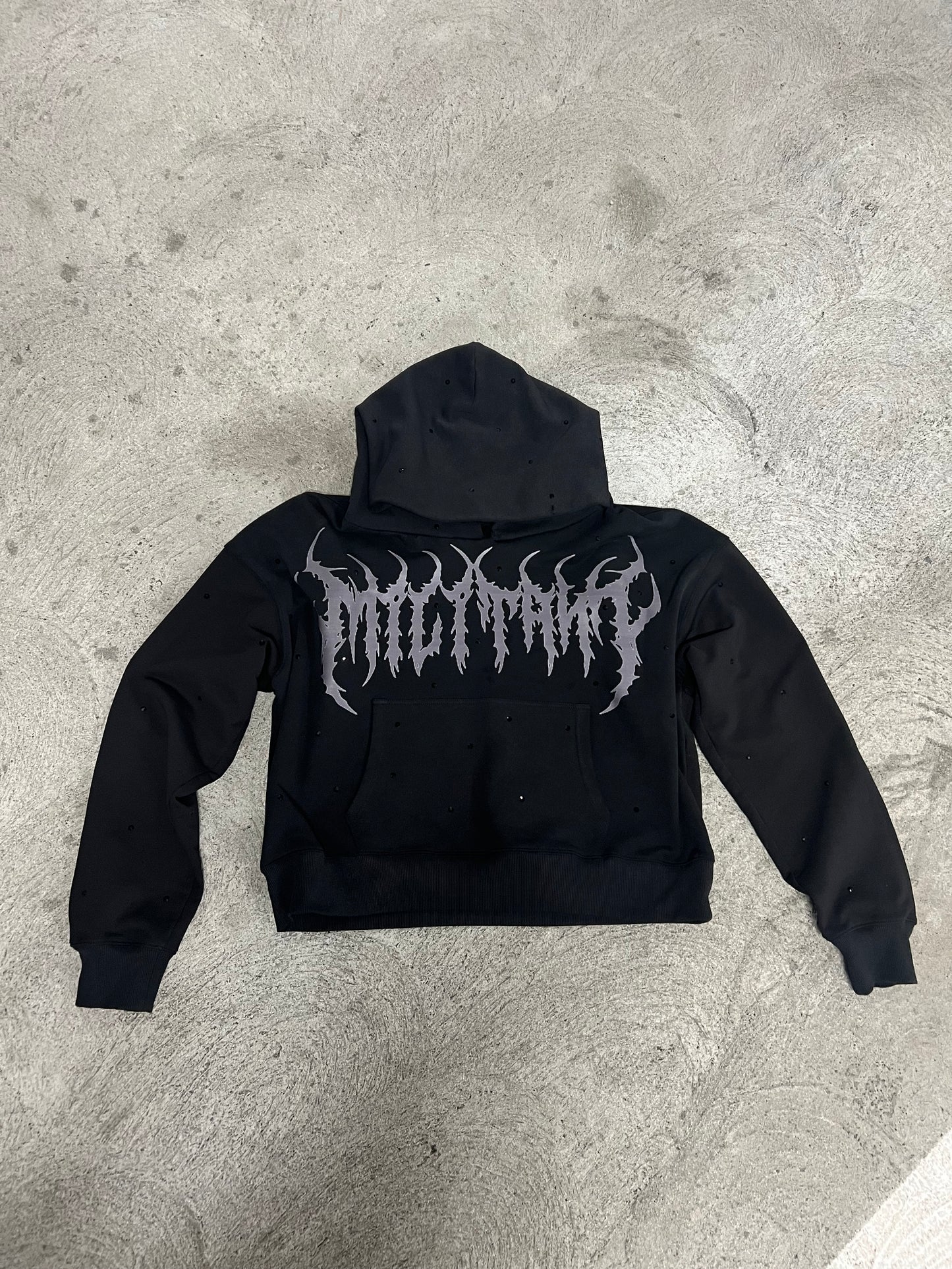 BLACK UNIFORM HOODIE